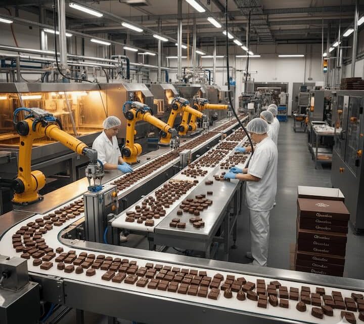 Vantagens da automação industrial para fabricação de chocolates